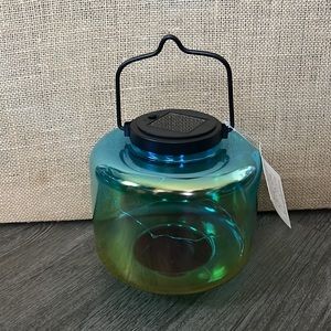 NWT LED Solar multicolor Glass lantern